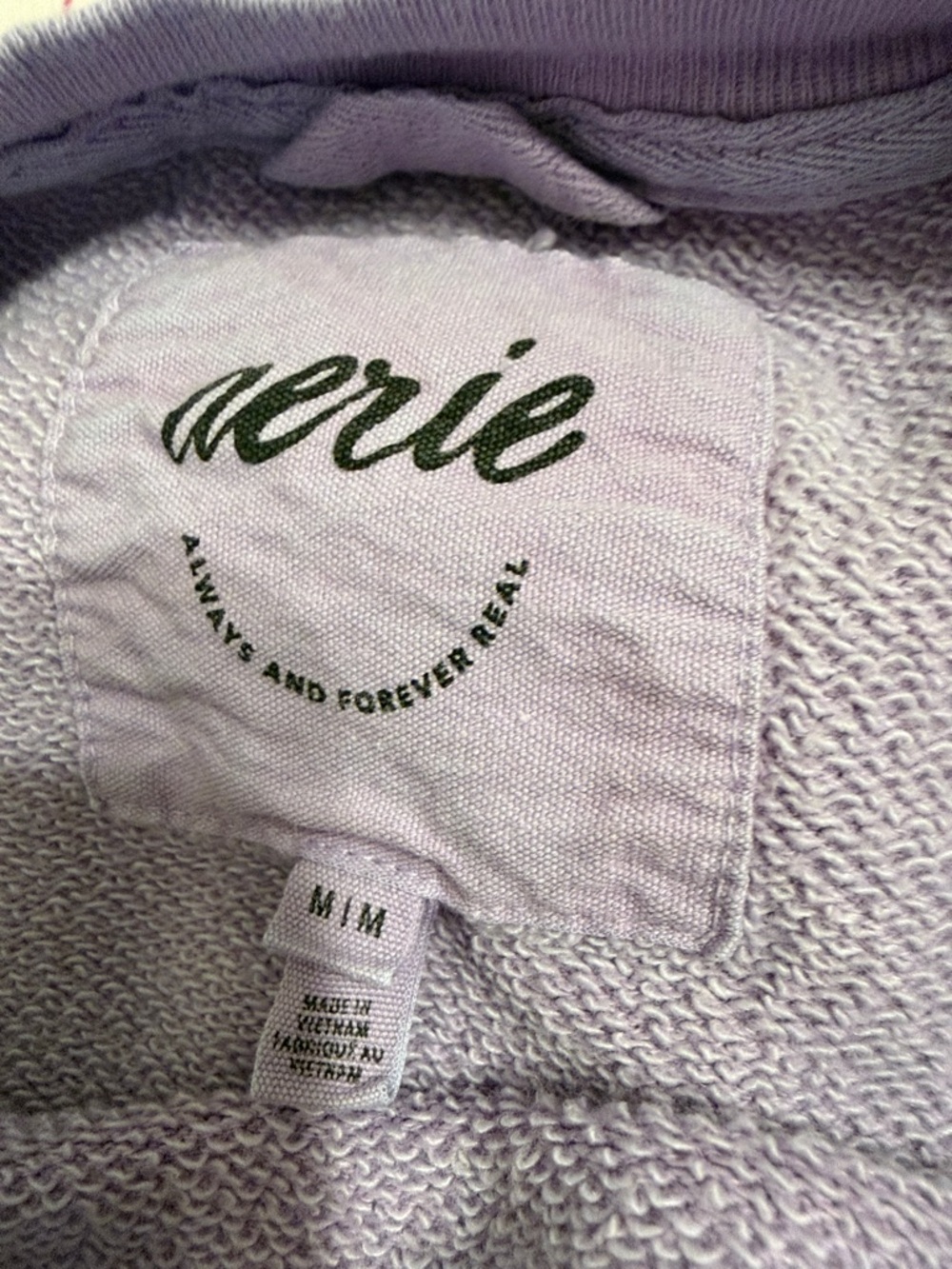 aerie Lavender Logo Pullover Sweatshirt medium - Picture 2 of 3